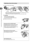 Page 1212EN
Preparing the camera and ﬂ ow of operations
1
Attaching a lens to the camera
1 Attach a lens to the camera.
12
Rear cap2
1
•  Align the lens attachment mark (red) on the camera with the alignment \
mark (red) on 
the lens, then insert the lens into the camera’s body.
•  Rotate the lens in the direction indicated by the arrow until you hear i\
t clicks.
# Cautions
•  Make sure the camera is turned off.
•  Do not press the lens release button.
•  Do not touch internal portions of the camera.
2 Remove...