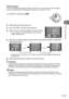 Page 3333EN
Basic operations
2
 Taking panoramas
If you have installed the supplied computer software, you can use it to \
join pictures together 
to form a panorama. g “Connecting the camera to a computer” (P. 100)
1 Rotate the mode dial to SCN.
2 Select [Panorama] and press  Q.
3 Use FGHI to choose a pan direction.
4 Take a picture, using the guides to frame the shot.
•  Focus, exposure, and other settings are  ﬁ xed at the 
values for the ﬁ  rst shot.
250250F5.638M
ISO200
5 Take the remaining images, framing...