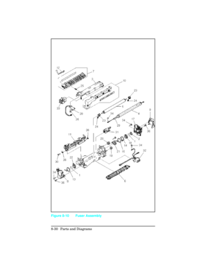 Page 330Figure 8-10 Fuser Assembly
8-30 Parts and Diagrams 