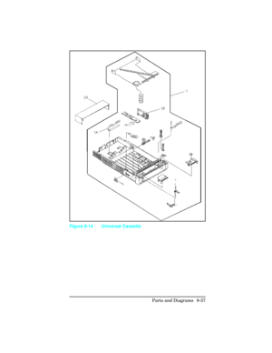 Page 337Figure 8-14 Universal Cassette
Parts and Diagrams  8-37 