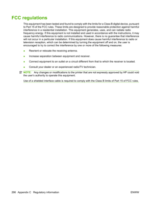 Page 308FCC regulations
This equipment has been tested and found to comply with the limits for a Class B digital device, pursuant
to Part 15 of the FCC rules. These limits are designed to provide reasonable protection against harmful
interference in a residential installation. This equipment generates, uses, and can radiate radio
frequency energy. If this equipment is not installed a nd used in accordance with the instructions, it may
cause harmful interference to radio communications.  However, there is no...