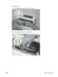 Page 1173.Release two tabs.
Figure 6-6   Remove the pickup roller; Tray 1 (3 of 5)
4.Rotate the pickup roller away from the product.
Figure 6-7   Remove the pickup roller; Tray 1 (4 of 5)
ENWW Rollers and pads 105 