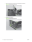 Page 1283.Before you proceed, note of the locations of the mounting tabs on the right cover.
Figure 6-25   Remove the right cover (3 of 5)
4.Release three tabs (callout 3).
Figure 6-26   Remove the right cover (4 of 5)
3
116 Chapter 6   Removal and replacement ENWW 