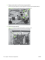 Page 1943.Release one tab (callout 4), and then remove one gear (callout 5).
Remove two screws (callout 6), and then release  the wire harness from the guides (callout 7).
Figure 6-126   Remove the paper-retaining-delivery assembly (2 of 6)
4
6
5
7
4.Remove two screws (callout 8).
Figure 6-127   Remove the paper-retaining-delivery assembly (3 of 6)
8
182 Chapter 6   Removal and replacement ENWW 