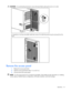 Page 18 
Operations 18 
  CAUTION:  To avoid breaking the bezel, remove the bezel before placing the server on its side.  
 
For operations involving removable media bay access, the media bay panel may be removed from the 
bezel.  
  
Remove the access panel 
1. Release the access panel latch.  
2. Slide the access panel back about 1.5 cm (0.5 in). 
3. Lift and remove the access panel. 
  NOTE:  Turn the access panel over to locate the hood labels. These labels provide information on installing 
various...