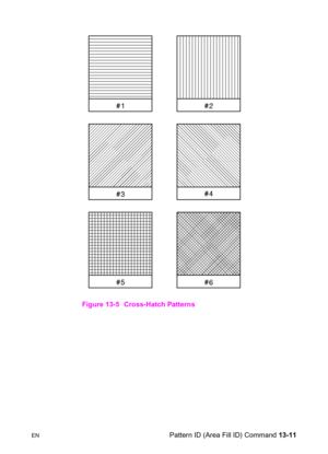 Page 277ENPattern ID (Area Fill ID) Command 13-11 Figure 13-5 Cross-Hatch Patterns    