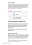 Page 21211-30   Soft Font CreationEN
First Code (UI)
First Code specifies the character code of the first printable character 
in the font. This value is between 0 and 255 inclusive. The Space 
Character may be printable and will print an image if one is defined, 
otherwise a Space control code is executed. Currently, PCL 5 
LaserJet printers use the Font Type field to determine the first and 
last codes of the symbol set, as shown below:
Last Code / Number of Characters (UI)
Bound Font: Specifies the last code...