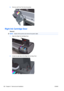 Page 1966.Remove Left Front Trim from the printer.
Right Ink Cartridge Door
Removal
NOTE: Switch off the printer and remove the power cable.
1.Open the Right Ink Cartridge Door.
2.Unclip the right side of the Right Ink Cartridge Door.
182 Chapter 6   Removal and Installation ENWW 