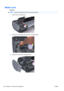 Page 210Media Lever
Removal
NOTE:Switch off the printer and remove the power cable.
1.Open the Ink Cartridge Door.
2.Press the clip to release the Left Cover Finishing Panel.
3.Remove the Left Cover Finishing Panel.
196 Chapter 6   Removal and Installation ENWW 