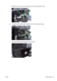 Page 2295.Disconnect connector from the Drop Dete ctor Motor and Drop Detector Sensor.
6.Unroute the cables disconnected in steps 4 and 5 from the two cable clamps.
7.Disconnect the Aerosol Fan Assembly inline connector.
ENWW Service Station 215 