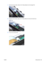 Page 25311.Disconnect the two ribbon c ables of the Trailing Cables from the Carriage PCA.
12.Straighten the two ribbon cables of the Trailing Cables and remove the Ferrite Core.
13.Lift up the top trailing cable.
ENWW Trailing Cable 239 