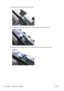 Page 26427.Remove the small cover of the Carriage PCA.
28.Disconnect the two ribbon  cables of the Trailing Cables from the Carriage PCA.
29.Straighten the two ribbon c ables of the Trailing Cables  and remove the Ferrite Core.
250 Chapter 6   Removal and Installation ENWW 