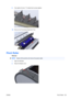 Page 3339.Fully tighten the two T-15 attachment screws tighten.
10.Remove the Pinchwheel Alignment Tool.
Pinch Roller
Removal
NOTE: Switch off the printer and remove the power cable.
1.Open the Window
2. Raise the Media Lever.
ENWW Pinch Roller 319 