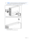 Page 36
 
Installation  36 
  WARNING:
  To reduce the risk of personal injury or damage to the equipment, the tower 
conversion stands must be properly attached when  the unit is installed as a tower.  
  
1.  Using the preinstalled screws, attach the tower conversion stands to the unit.  
 
2. Remove a screw from the inner -most, rear corner of the UPS and ERM.  
 
3. To attach the tower brackets:  
o For the front bracket, use the mounting ear screws.   