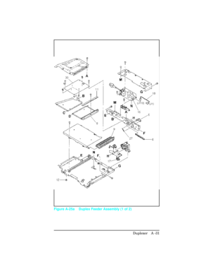 Page 387Figure A-25a Duplex Feeder Assembly (1 of 2)
Duplexer   A -31 