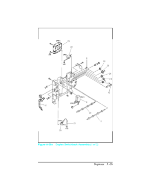 Page 391Figure A-26a Duplex Switchback Assembly (1 of 2)
Duplexer   A -35 