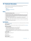Page 47
10 Technical information
The technical specifications and internationa l regulatory information for the HP All- in-One are provided in this section.
For additional specificat ions, see the printed documentation th at came with the HP All-in-One.
This section contains  the following topics:
•
Notice
•
Specifications
•
Environmental product  stewardship program
•
Regulatory notices
Notice
Specifications
Technical specifications for the  HP All-in-One are provided in this section.  For complete product...
