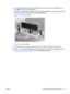 Page 1556.Align the DIMM connector key with the DIMM socket key, and then seat the DIMM firmly in the
socket 
 as shown in the following figure.
CAUTION:DIMMs and their sockets are keyed for proper installation. To prevent socket or DIMM
damage, align these guides properly when installing DIMMs.
Figure 5-92  Seating the DIMM
7.Secure the socket levers 2.
8.Reinstall all removed components and reconnect any cables that have been disconnected.
NOTE:If you receive a DIMM-related error message after you re-start the...