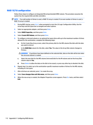 Page 122RAID 1E/10 con