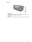 Page 11ENWW1-5
Back view
1USB connector.
2Connection slot. This slot holds the HP Jetdirect print server for networking (included 
with the HP Business Inkjet 1100dtn) or a parallel connector. 
3Power input.
4Auto-duplex unit. Unit that provides automatic printing on both sides of a sheet of paper.
1
2
3
4
 