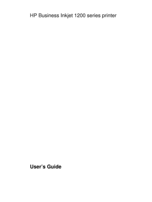 Page 3HP Business Inkjet 1200 series printer
User’s Guide
 