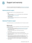 Page 89ENWWObtaining electronic support     87    
B
Support and warranty
If the printer is not operating properly and the suggestions in Maintaining and troubleshooting 
do not solve the problem, try using one of the following support services to obtain assistance.
Obtaining electronic support
You can obtain support from HP from the following electronic sources:
zWeb
Visit the printer website on hp.com for the latest software, product, operating system, 
and support information:...