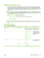 Page 129
Default Job Options menu
Use this menu to define the default job options for each function. If the user does not specify the job
options when creating the job, the default options  are used. To configure default digital-send options
(sending to e-mail or a network folder), go to th e embedded Web server by typing the network address
of the device into a Web browser. For more information, see 
Use the embedded Web server
on page 88 .
NOTE: This menu is also available through the embe dded Web server. In...