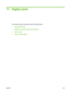 Page 205
11 Digital send
This chapter contains information about the following topics:
●
About digital sending
●
Digital send comparison with other HP devices
●
Send to e-mail
●
Send to a network folder
ENWW 191
 