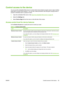 Page 77
Control access to the device
You can use the embedded Web server to control which device features require users to sign in before
being able to access those features. You can also  create permission sets that grant varying levels of
access to individual users or groups of users.
1. Open the embedded Web server. See 
Open the embedded Web server on page 40.
2. Select the  Settings tab.
3. Select  Device Sign In  from the menu on the left side of the screen.
Access-control level for device features
On the...