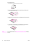 Page 40To load optional tray 2
1. Pull optional tray 2 out of the printer and remove any paper.
2. Move the media-width guides to match the size of paper that you are loading. Tray 2
accepts several standard paper sizes.
3. Extend the rear of the tray until the arrow on the markings points to the size that you are
loading.
4. Load the paper. If this is special paper such as letterhead, load it with the side to be
printed on facing down and the top edge toward the front of the tray.
NoteIf you are duplexing...