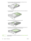 Page 52
2. Move the rear guides to match the size of paper that you are loading. Tray 2 and
optional Tray 3 accept several standard paper sizes.
3. If printing paper longer than Letter/A4, extend the  rear of the tray until it matches the
size you are loading.
4. Slide the media-width guides slightly wider than the print media.
5. Load the paper. If this is special paper such  as letterhead, load it with the side to be
printed on facing up and the top  edge toward the front of the tray.
NOTEIf you print using...