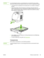 Page 57
CAUTIONTo avoid damaging the printer, use only labels that are recommended for laser printers.
Never print on the same sheet of labels more than once or print on a partial sheet of labels.
● Avoid labels that are separating from the backing  sheet or are wrinkled or damaged in
any way.
● Feed or place labels in the trays with the  top, short edge in first and the side to be
printed on facing down for Tray 1 and the side  to be printed on facing up for Tray 2. For
Tray 1, make sure that the media is...