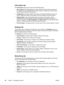 Page 98
Information tab
The Information  pages group consists of the following pages.
● Device Status.  This page displays the printer status  and shows the life remaining of
HP supplies, with 0% indicating that a supply  is empty. The page also shows the type
and size of print media set for each tray.
● Configuration.  This page displays the network and  product information found on the
printer Configuration page, such as page  counts, print settings, and paper options.
● Supplies Status.  This page displays...