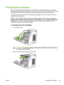 Page 147
Changing print cartridges
When a print cartridge approaches the end of useful life, the control panel displays a message
recommending that you order a replacement. The printer can continue to print using the current print
cartridge until the control panel displays a message instructing you to replace the cartridge.
The printer uses four colors and has a different print cartridge for each color: black (K), cyan (C),
magenta (M), and yellow (Y).
Replace a print cartridge when the printer control panel...