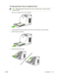 Page 167
To clear jams from Tray 2 or optional Tray 3
NOTEBefore attempting to clear jams from Tray 2 or optional Tray 3, remove any jams
inside the printer.
1. Pull Tray 2 or optional Tray 3 out of the printer.
2.Carefully grasp the jammed paper by both corners and pull slowly to remove the paper.
3. Slide the tray into the printer.
4.Open and close the front door.
ENW W Clearing jams 155
 