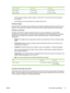 Page 25
Type of addressTop marginLeft margin
Return address15 mm (0.6 inch)15 mm (0.6 inch)
Delivery address 51 mm (2 inches) 89 mm (3.5 inches)
●For the best print quality, position margins no closer than 15 mm (0.6 inch) from the edges of
the envelope.
● Avoid printing over the area where the envelope seams meet.
Envelope storage
Proper storage of envelopes helps contribute to print quality. Envelopes should be stored flat. If air is
trapped in an envelope and creates an air bubble, then the envelope might...