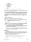 Page 110
●Print Density
● Paper type settings
● Print Modes
● System Setup
● Service
4. Click  Ap p ly  to save the changes that you make on these pages.
NOTE If you have similar settings in the printer driver, those settings take priority over the
settings that are established in HP ToolboxFX.
Print color documents from my computer in black and white only
In the software program, select  File, Print , the HP Color LaserJet 2605  or HP Color LaserJet
2605_dtn PCL6  print driver, click  Properties, click the...