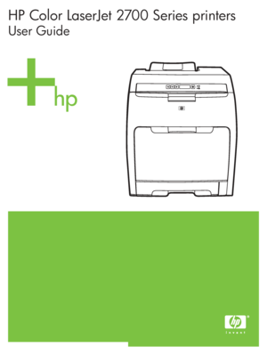 Page 1
HP Color LaserJet 2700 Series printers
User Guide
 