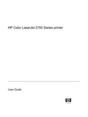 Page 3
HP Color LaserJet 2700 Series printer
User Guide
 