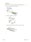 Page 51
Loading tray 2
CAUTIONTo avoid jams, never open or remove a tray during printing.
1.Pull tray 2 out of the printer and remove any media.
2.Slide the output bin extension out from the bin.
3.Adjust the length guide until the arrow points to the size that you are loading.
ENWW Configuring trays 41
 