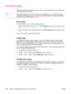 Page 194Information pages
Information pages reside within the device memory. These pages help you to diagnose and
solve problems with the device.
Note
If the printer language was not correctly set during installation, you can set the language
manually so that the pages print in one of the supported languages. Change the language
by using the HP Toolbox. See 
HP Toolbox.
Demo page
To print the Demo page, complete the following steps.
1. On the control panel menu, press M
ENU until the Reports menu appears, and...