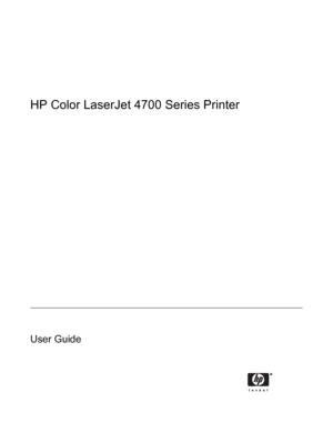 Page 3
HP Color LaserJet 4700 Series Printer
User Guide
 