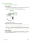 Page 84
Basic copy functions
This MFP can complete these basic copy functions.
Start a copy job
1.Load the original document onto the flatbed scanner face-down (one page at a time) with the upper-
left corner of the document located in the lower-right corner of the glass.
2. Press  Start Copy  Black  or Start Copy  Color  on the control panel to start copying.
3.Repeat the process for each copy.
Change the number of co pies for the current job
1.Press  # of Copies  to select the number of copies (between 1 and...