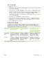 Page 73Print from Windows
1.Load the print media.
2.On the File menu of your application, click Page Setup or a similar command. Ensure the settings
are correct for this document.
3.From the File menu, click Print, Print Setup, or a similar command. The Print dialog box opens.
4.Select the correct MFP and change settings as necessary. Do not change any settings, such as
page size or orientation, that were previously set in the Application Settings dialog box.
5.If this print job is to be printed on a...