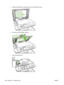 Page 2105.When the media is free, gently pull it out in the direction shown.
6.Close the lid to the flatbed scanner.
7.Lower the green lever.
198 Chapter 15   Problem solve ENWW
 