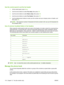 Page 130
Use the control panel to set the fax header
1.At the control panel, press  Setup.
2. Use the arrow buttons to select  Fax setup, then press  OK.
3. Use the arrow buttons to select  Basic setup, then press OK.
4. Use the arrow buttons to select  Fax Header, then press  OK.
5. Use the alphanumeric buttons to enter your fax number and your company name or header, and
then press  OK.
NOTE: The maximum number of characters for the fax number is 20; use up to 25 characters for
the company name.
Use of common...