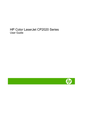Page 3HP Color LaserJet CP2020 Series
User Guide
 