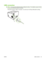 Page 45USB connection
NOTE:Do not connect the USB cable before installing the software. The installation program will notify
you when the USB cable should be connected.
This product supports a USB 2.0 connection. You must use an A-to-B type USB cable for printing.
ENWWUSB connection 35
 