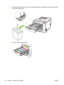 Page 947.Pull the tab on the left side of the print cartridge straight up to completely remove the sealing tape.
Discard the sealing tape.
8.Close the print-cartridge drawer.
84 Chapter 9   Manage and maintain ENWW
 