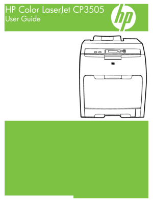 Page 1
HP Color LaserJet CP3505
User Guide
 
